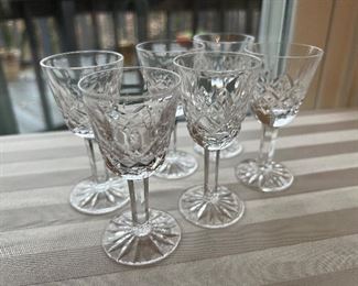 Waterford crystal cordial glasses (6pc)