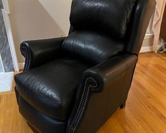 Bradington Young / Hooker Furniture black leather reclining chair
