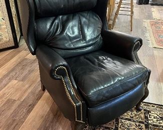 Hancock & Moore leather reclining armchair
