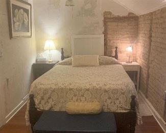 1850 walnut Jahn bed needs new caster on one foot. 