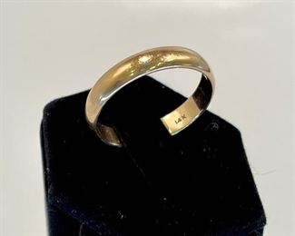 SOLD:  Marked 14K solid band. 2.8dwt. 