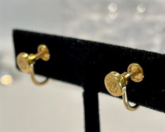 back view of the jade earrings. 