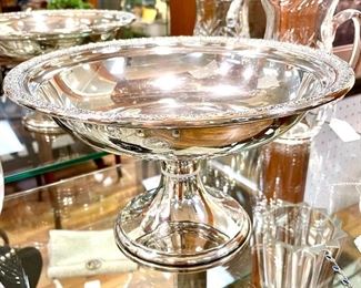 $550. Marked Sterling.  10" D x 6" H. Stamped Pattern Name; Preludes, International Sterling, Weighted Reinforced. 