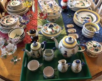 Quipped china. Sold by piece or as a set.