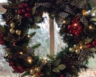 24” Mackenzie Childs Ribboned Wreath.