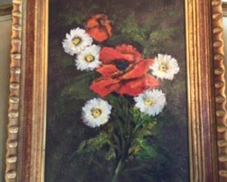 Lovely original painting.  Framed 17”x22”