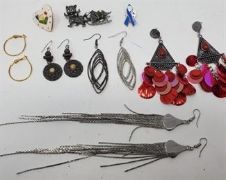 Jewlery Lot #1 - Earrings and Pins