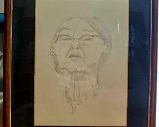 Original Signed Pencil Sketch by Debb Altice - Dated November 1983