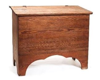 American Antique Primitive Slant Top Sugar Chest.              (36”W x 21”D x 31”H)