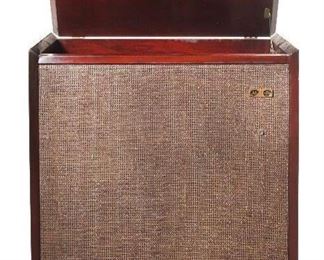 Mid-Century 1955 Motorola “Golden Voice” Record Player in a Mahogany Console Cabinet Model # 5K23M – 1.         (25.5 W x 17” D x 31.5”H)