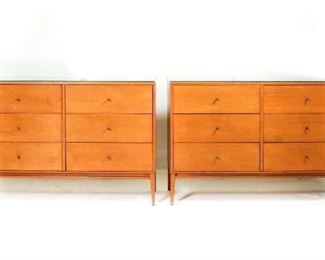 Paul McCobb for Winchendon Planner Group Double Dresser Mid-Century 6-Drawer Chest 1950’s                 48ʺW × 18.25ʺD × 33.5ʺH