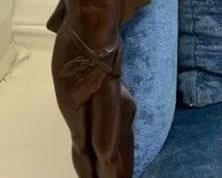 Carved Male Figure on left side Sofa