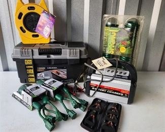 Battery Charger, Toolbox, Electrical Power Cords, Hose, Etc.