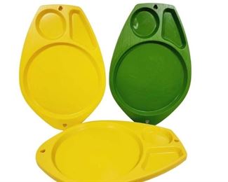 5 Vintage Melamine Food Trays