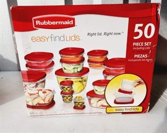 50 Piece Rubbermaid Containers New