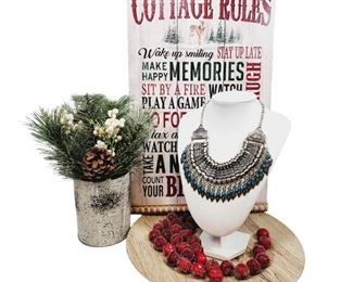 Gypsy Boho Turquoise Chunky Necklace