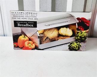 Kamenstein Stainless Steel Breadbox New