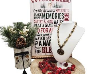 Medallion Necklace Earrings