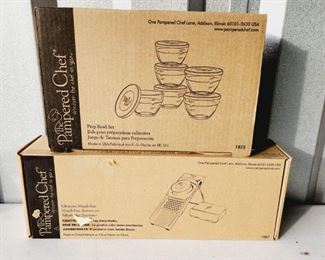 Pampered Chef 1825  1087  Prep Bowl Set  Mandoline  New