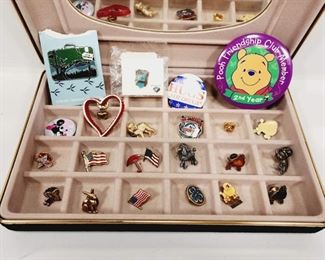 Pins Buttons  Poodles, Flags Etc.