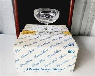 Princess House 507  Made in France  4 Crystal Dessert Dishes