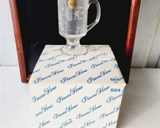 Princess House 504  Made in France  Set of 4 Crystal Beverage Mugs