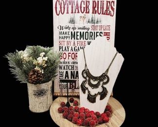 Statement Bib Necklace Earrings