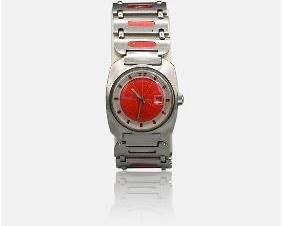 Vintage Seiko Chorus 2218-0320 Red Dial Manual Wind SS Ladies Watch MCM Mid century modern