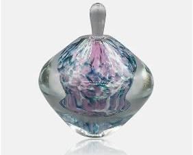 1993 Vintage Art Glass Perfume Scent Bottle Signed