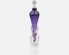 Art Glass Cobalt Blue Perfume Bottle By Glass Act Studio