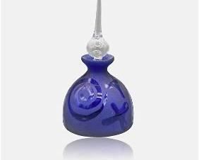 Art Glass Cobalt Blue Perfume Bottle By Glass Act Studio