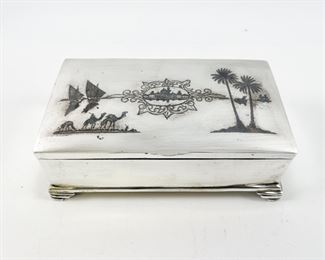 Fine Sterling Silver Wood Lined Box