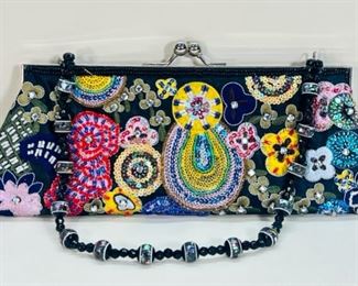 Fancy Beadwork Handbag Clutch 