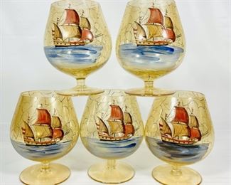 Vintage  Pavel Hlava   Clipper Sailing ship Sailor Glasses