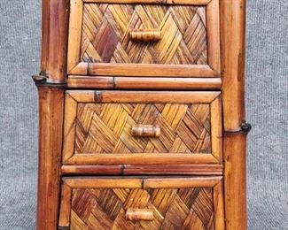 Bamboo Tiered Side End Table