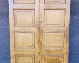 Mustard Painted 2 Door Cupboard