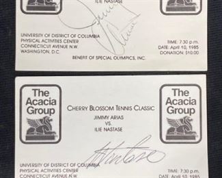 Jimmy Arias and Ilie Nastase Autographs