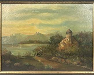 Antique Oil Painting on Canvas
