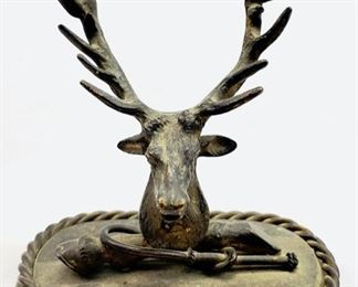 Antique Brass Reindeer Paperweight
