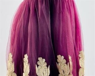 Dress Plum purple with gold details