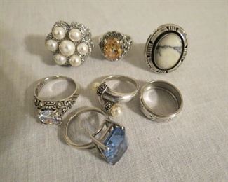 Sterling silver rings.