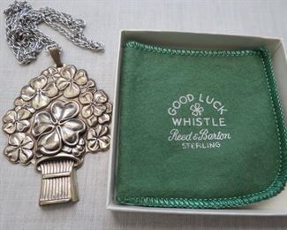 Reed and Barton sterling good luck whistle pendant. $45