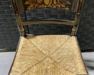 Beautiful Black Stenciled Hitchcock Chair