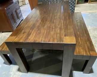 Fabulous Farm House Style Dining Table and Two Benches