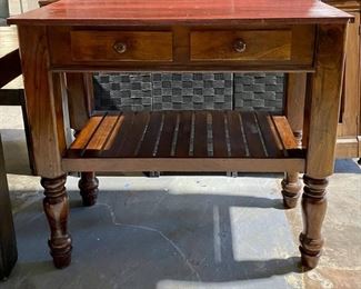 French Country Style Kitchen Worktable Island