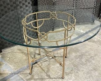 Incredible Iron Base Glass Patio Table