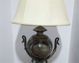 Ornate Urn Style Lamp with Crackle Finish