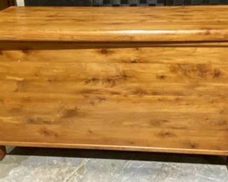 Primitive Knotty Pine Lined Cedar Chest