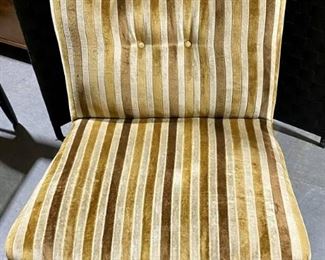 Regal Rollback Chair Gold Striped Velvet