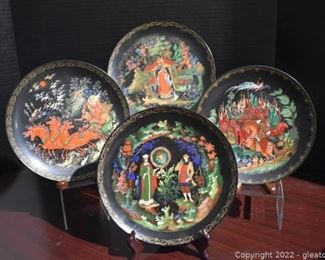 Russian Lacquer Legend and Fairy Tale Plates